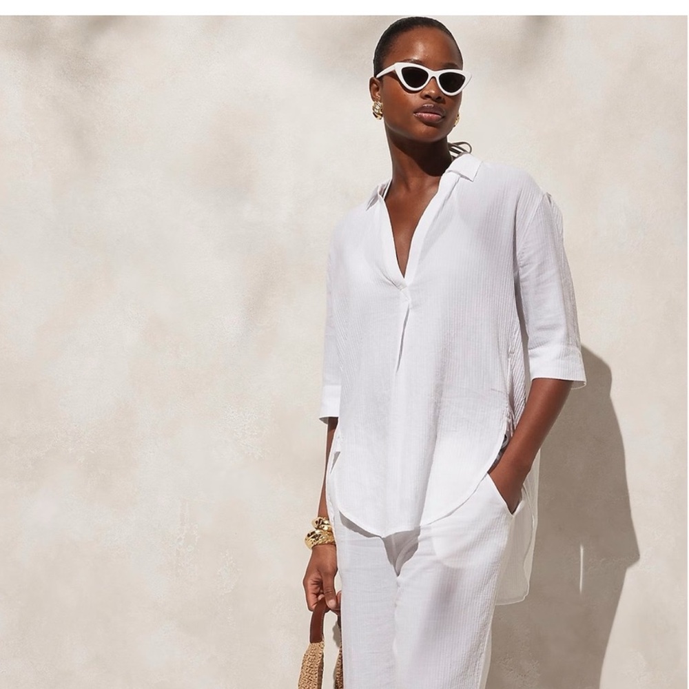 J. Crew Popover Shirt in Airy Gauze